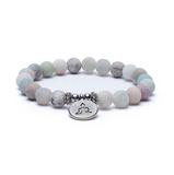 Serenity Mala Bracelet – Amazonite & Buddha (21 beads)