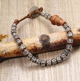 Bracelet Tibétain Mantra et Perle Gourde – Protection & Harmonie