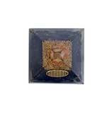 Orgonite Pyramide Bouclier Sacré – Tourmaline Noire & Fleur de Vie
