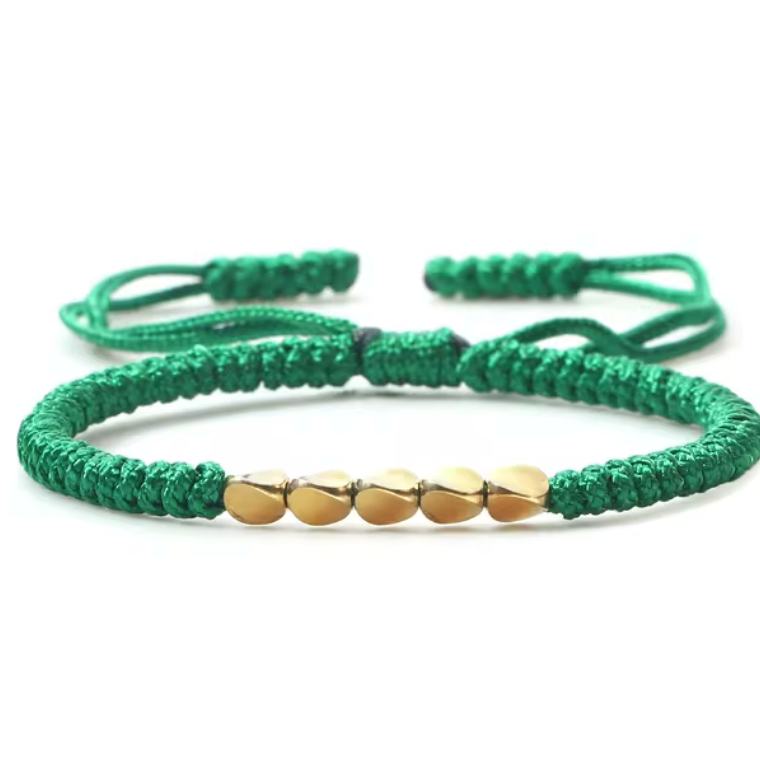 Bracelet Tibétain Sérénité – Perles De Cuivre Et œil De Tigre – Mala Bouddhiste – Népal