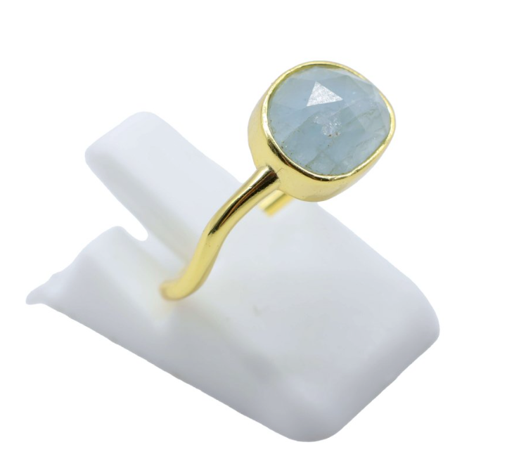 Bague Argent 925 Aigue-Marine - Univers tibet