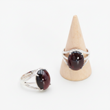 Bague Eclat de vitalité en grenat rhodolite AAA & argent 925 - univers tibet