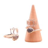 Labradorit-Lotus-Ring aus 925er Silber – Schutz & Intuition - Tibetwelt