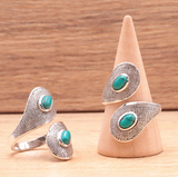 Bague “Souffle d’Azur” – Argent 925 & Turquoise Naturelle - univers tibet