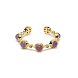 Bague Souffle d’Intuition Améthyste et Cuivre - univers tibet