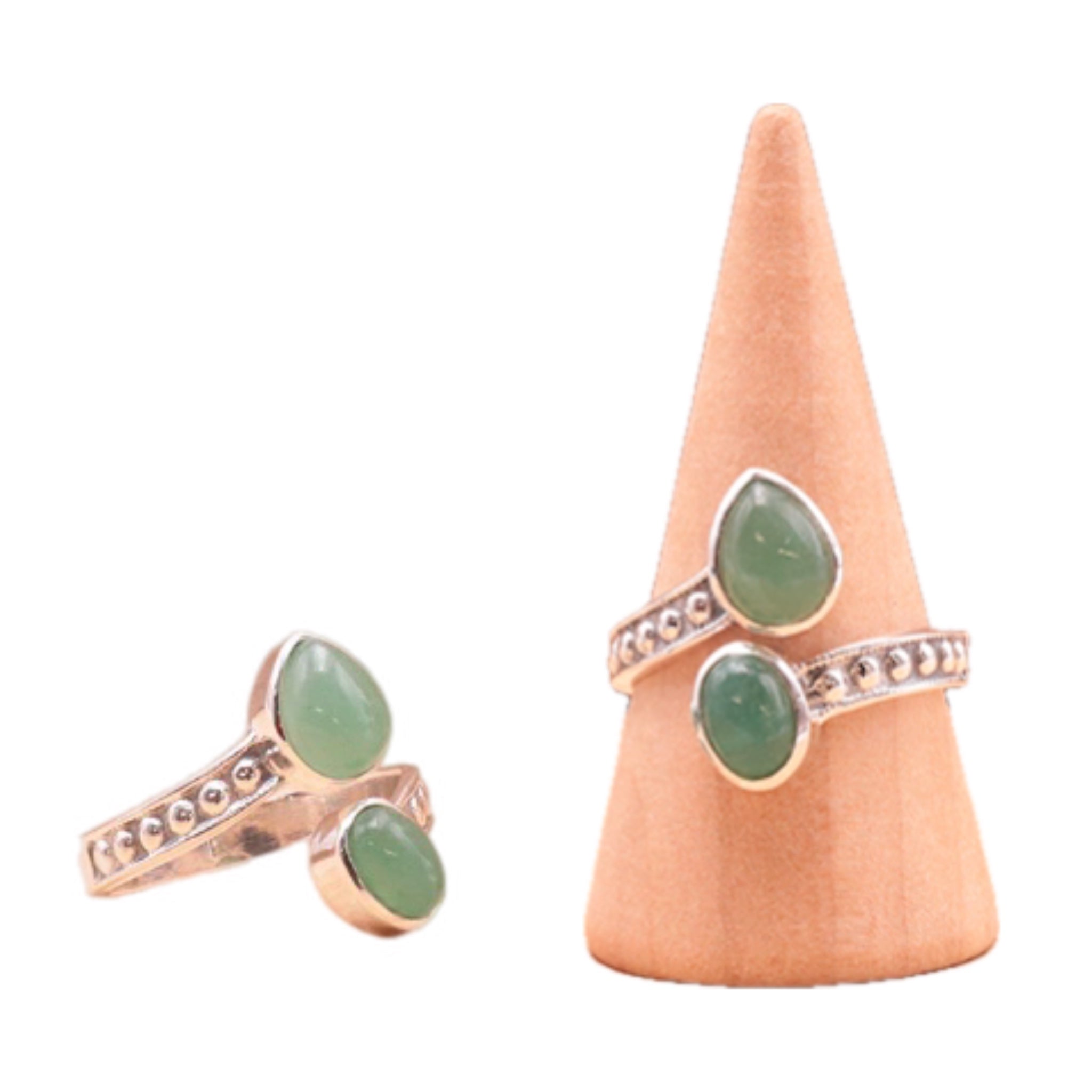 Breathe of Renewal Ring – Green Aventurine and 925 Sterling Silver - Tibetan Universe