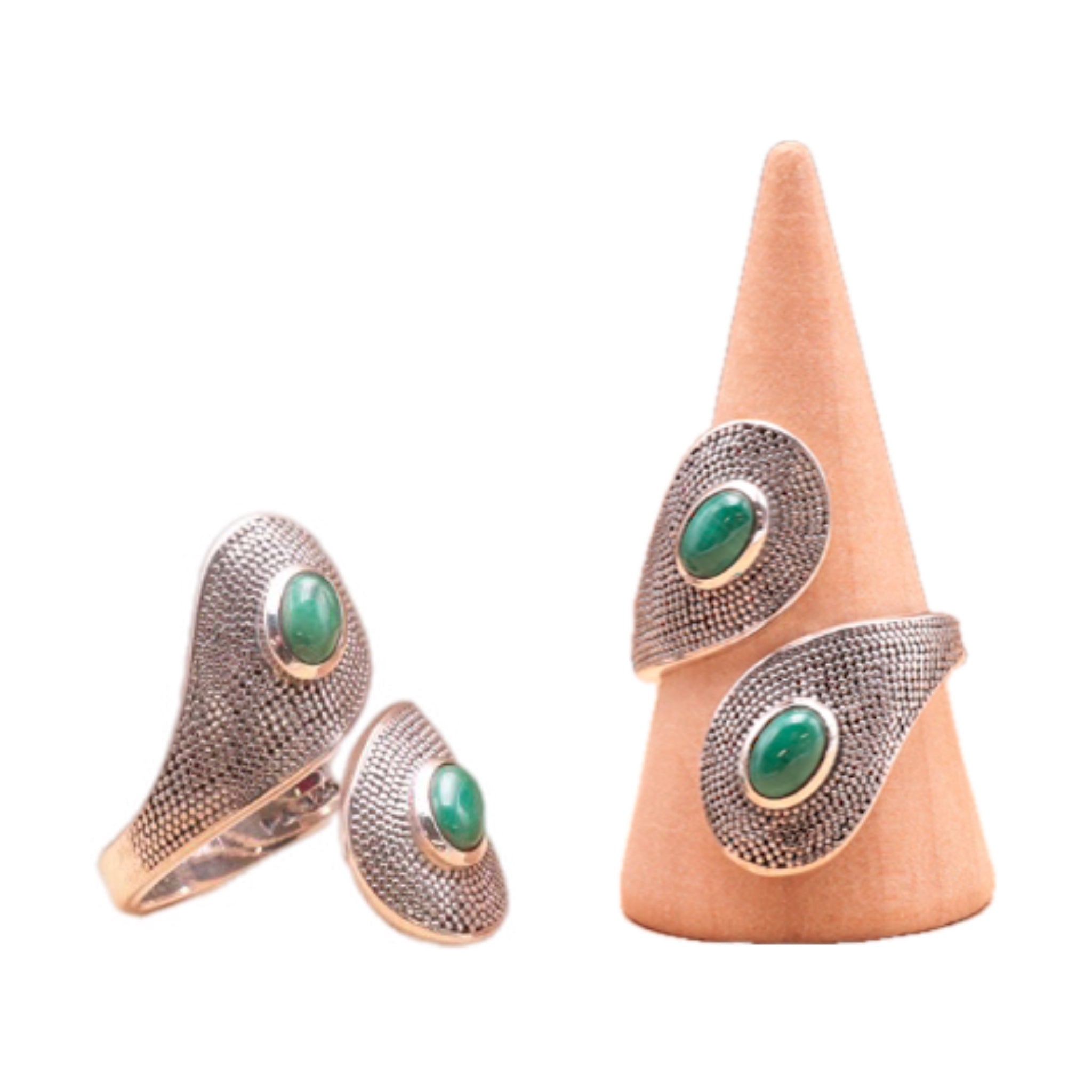 Emberg-Ring – Malachit & 925er Silber – Tibetwelt