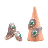 Bague Spirale d’Émeraude – Malachite & Argent 925 - univers tibet