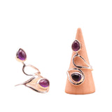 Bague Voile de Sérénité Améthyste et Argent 925 - univers tibet