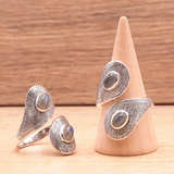 Bague “Éclat Boréal” en Argent 925 et Labradorite - univers tibet