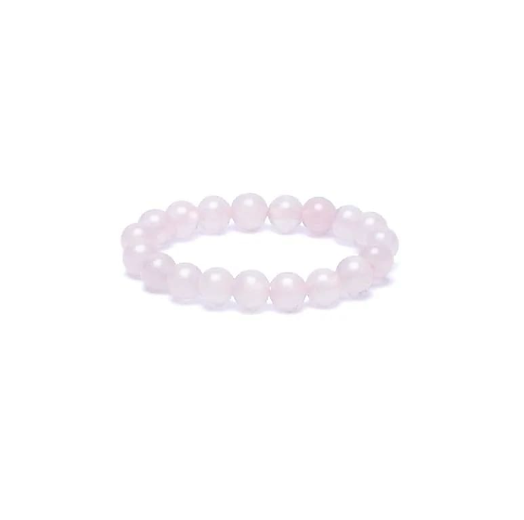 Bague Élastique en Quartz Rose - Univers TIbet