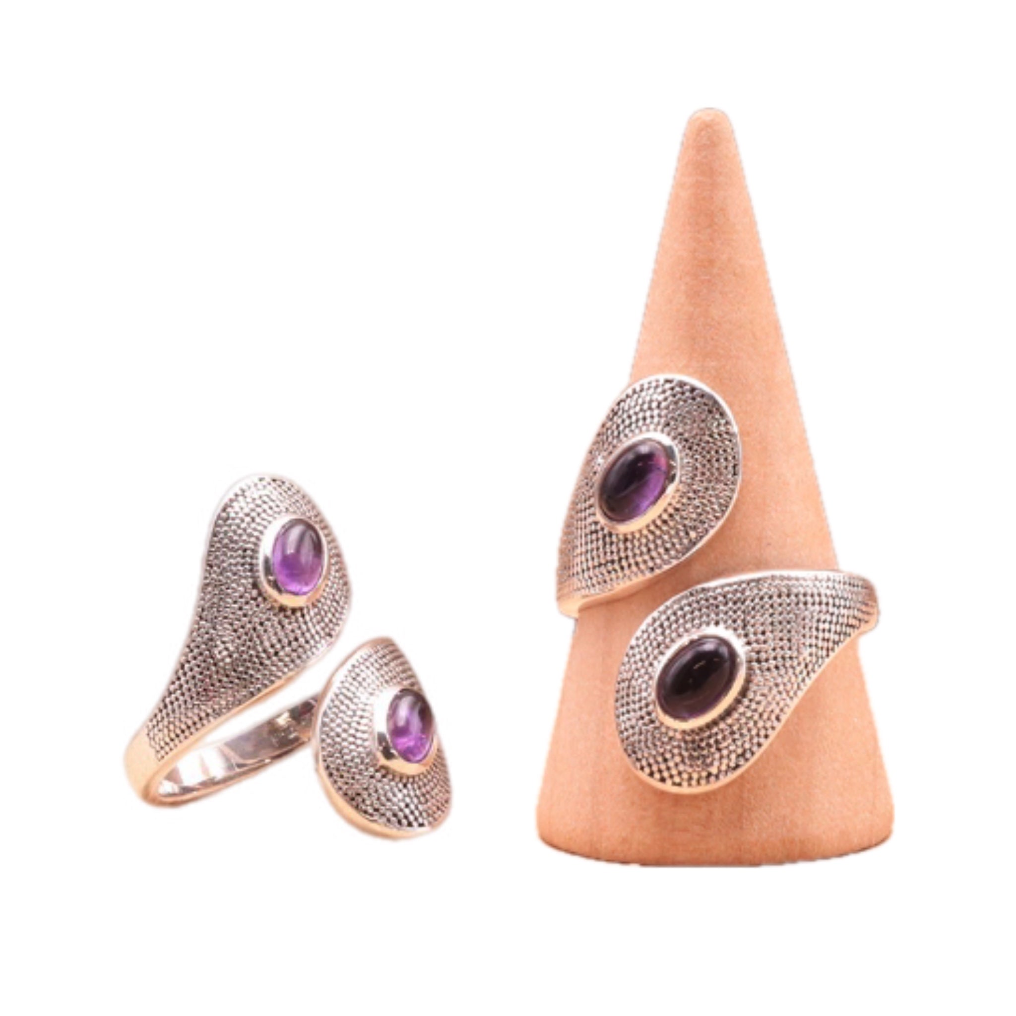 Anillo de Despertar Púrpura – Amatista y Plata 925 - Mundo Tibet