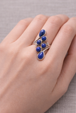 Bague Voile de Sagesse Lapis-Lazuli & Argent 925 – Vérité & Conscience
