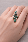 Bague Souffle du Renouveau Malachite & Argent 925 – Transformation & Guérison