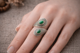 Bague Spirale – Malachite & Argent 925