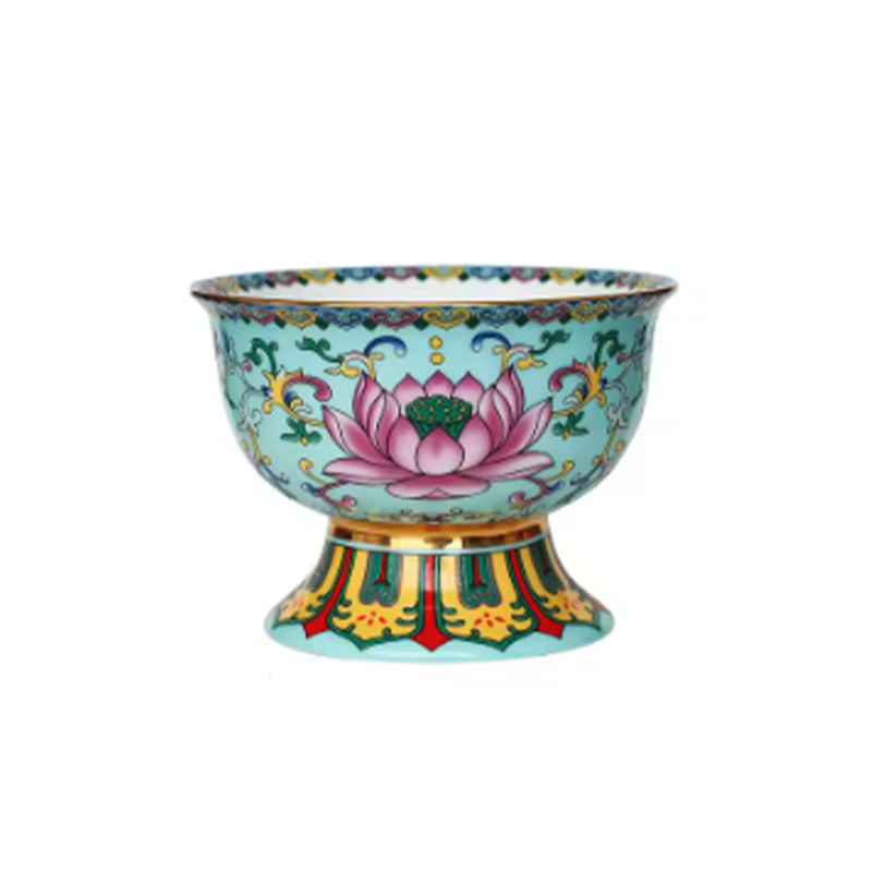 Bol de Culte Bouddhiste Lotus Sacré Bleu - Univers Tibet