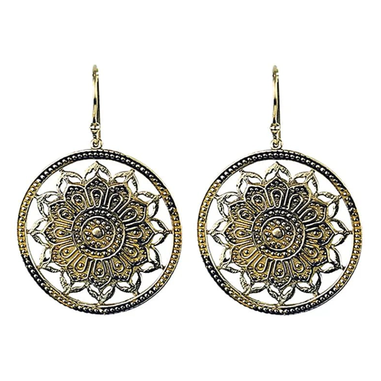 Boucles d’Oreilles Mandala Lotus - Univers Tibet