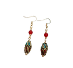 Boucles d'Oreilles Tibétaines Eclat Tibétain - Univers TIbet