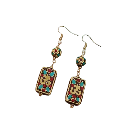 Boucles d'Oreilles Tibétaines Om Mystique - Univers Tibet