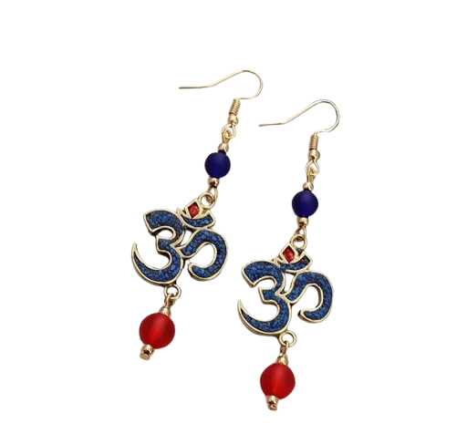 Boucles d'Oreilles Tibétaines Om Sagesse - Univers Tibet