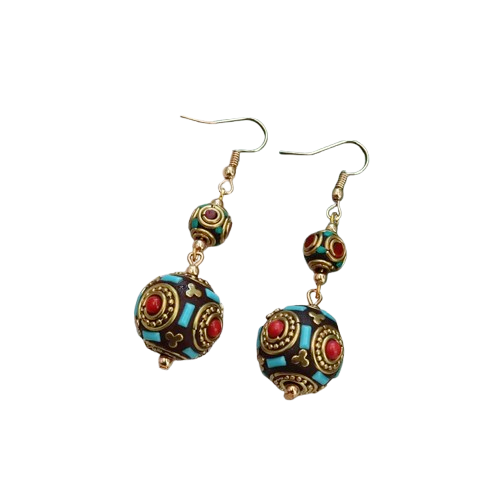 Boucles d'Oreilles Tibétaines Trésor de Tara - Univers TIbet