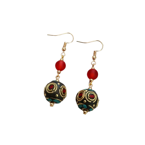 Boucles d'Oreilles Tibétaines Trésors de l'Himalaya - Univers TIbet