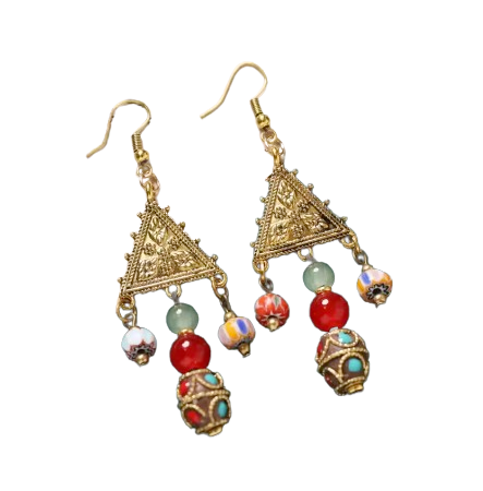 Tibetan Triad Sacred Earring - Tibetan Universe
