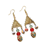 Boucles d'Oreilles Tibétaines Triade Sacrée - Univers TIbet