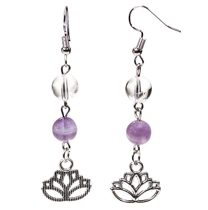 Boucles d'Oreilles Tibétaines Eveil et Pureté - Univers Tibet