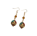Boucles d'Oreilles Tibétaines Mantra Sacré Om - Univers TIbet
