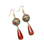 Boucles d'Oreilles Tibétaines Mantra de Feu - Univers Tibet