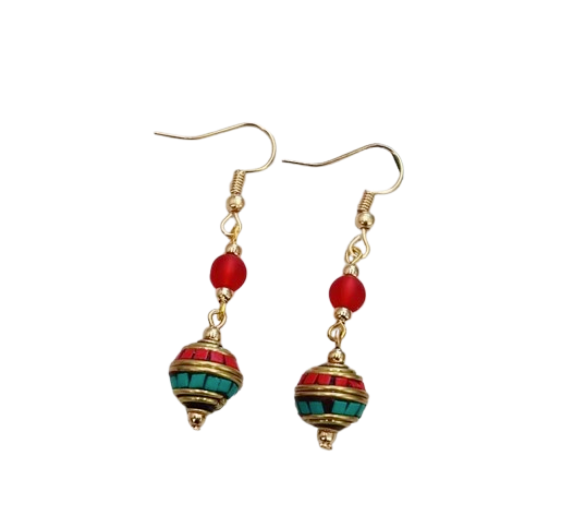 Boucles d'Oreilles Tibétaines Norbu Chö- Univers Tibet