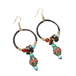 Boucles d'Oreilles Tibétaines Rituel Sacré - Univers TIbet