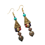 Boucles d'Oreilles Tibétaines Temple Sacré - Univers TIbet
