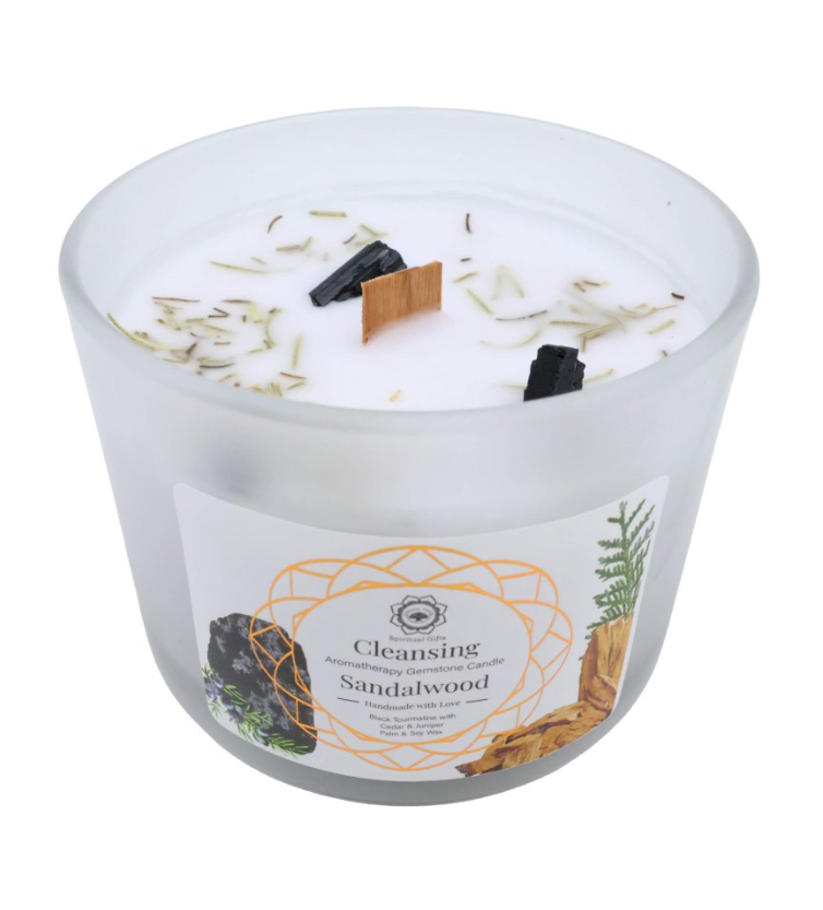 Bougie Green Tree “Purification” – Tourmaline Noire & Santal (256 g) - univers tibet