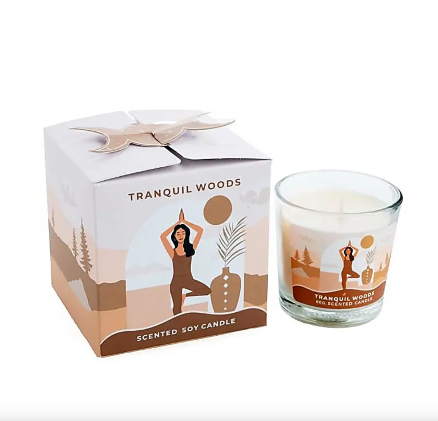 Bougie en cire de soja Moonshine Yoga Forêts Tranquilles - Univers Tibet