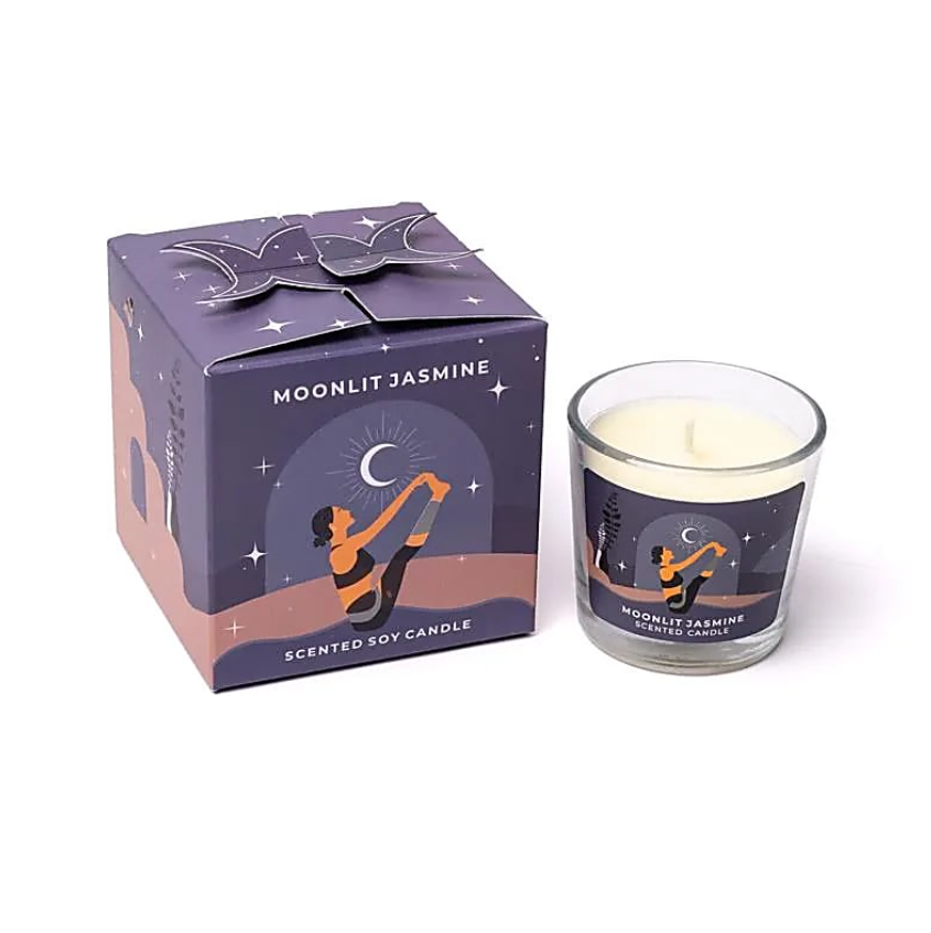 Bougie en cire de soja Moonshine Yoga Moonlit Jasmine - Lot de 4  - Univers Tibet
