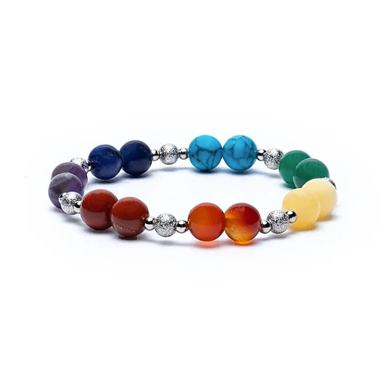 Armband 7 Chakren & Messing - Tibetwelt