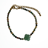 Bracelet Agate Indienne et Fleur d’Aventurine Verte – Harmonie - UNIVERS TIBET