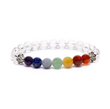Armband zur Energieausgleich – 7 Chakren & Rosenquarz – Tibetwelt
