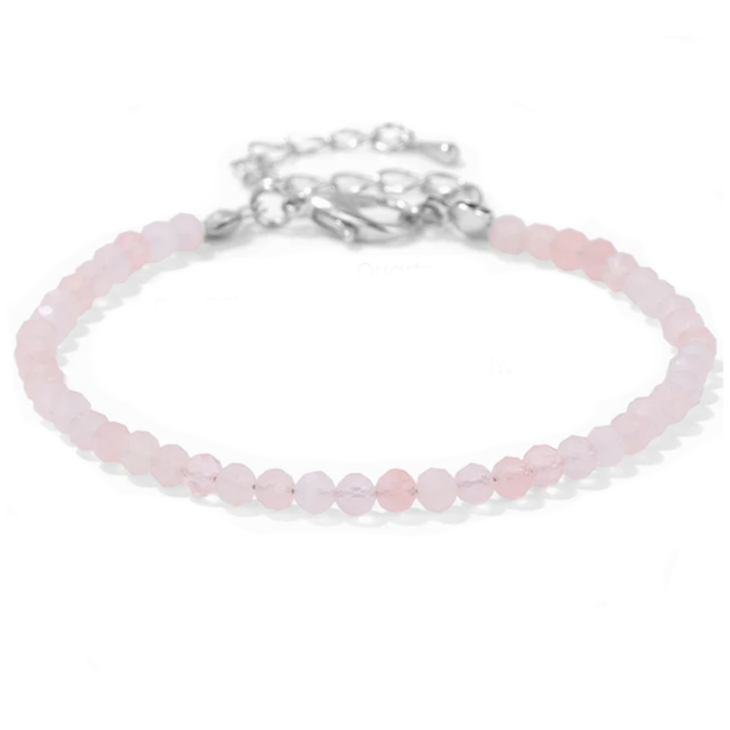 Armband Liebe & Beruhigung - Rosenquarz, facettiert - Tibetwelt