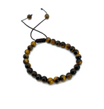 Bracelet Bouclier Protecteur – Ajustable en Œil de Tigre - Univers Tibet