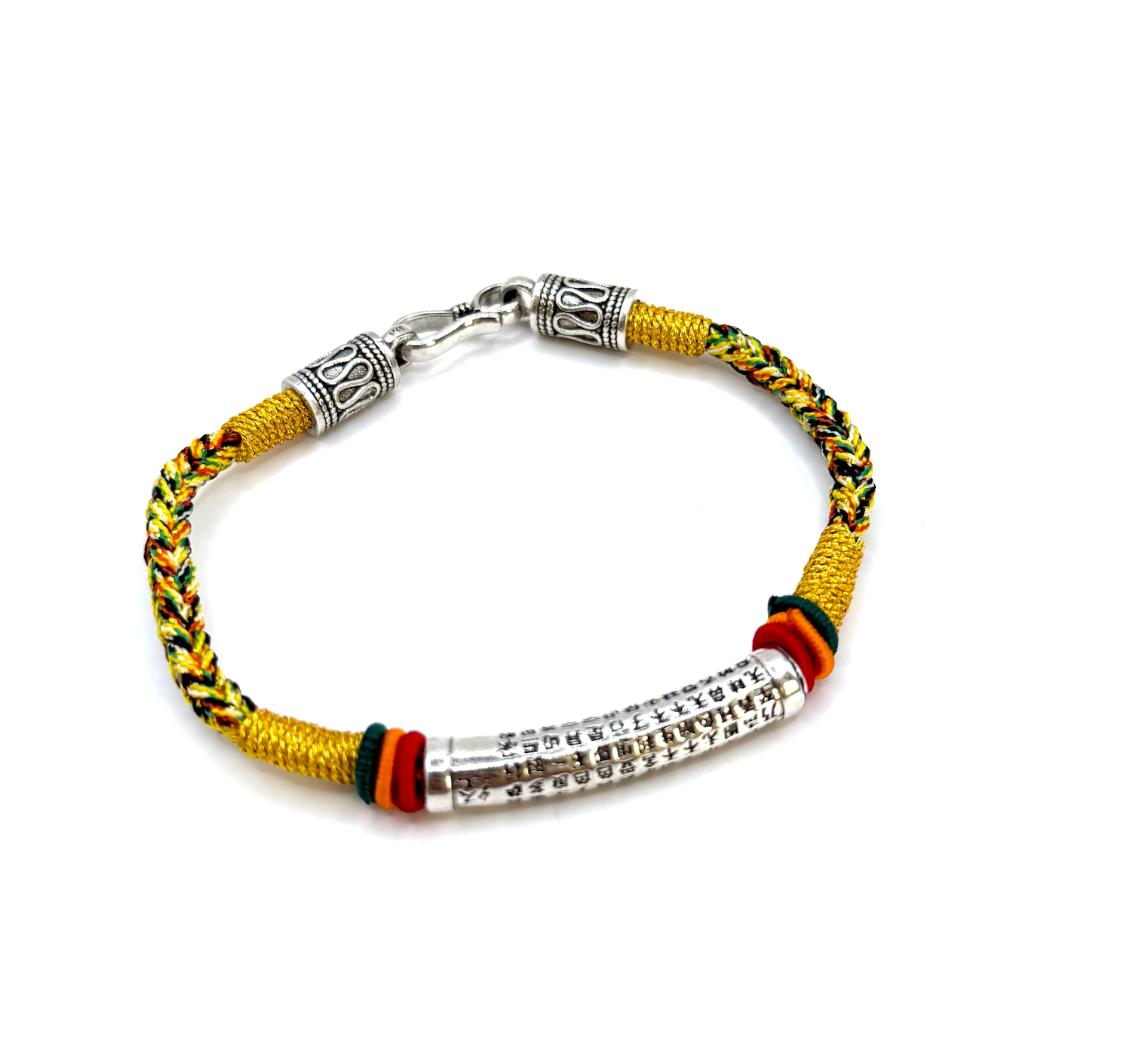 Pulsera budista Prajñā Sūtra – Trenzada y grabada - Mundo Tibet