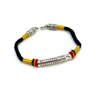 Bracelet Bouddhiste Prajñā Sūtra – Tressé Noir et Doré - Univers Tibet