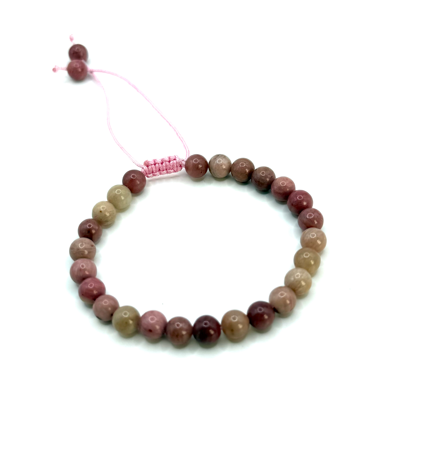 Armband Herz der Ruhe – Verstellbar aus Rhodorit – Tibetwelt