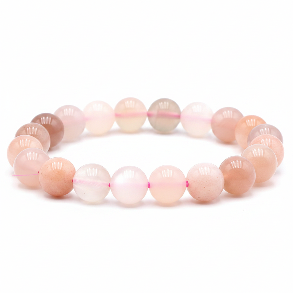Bracelet Chandra en Pierre de Lune Multicolore - univers tibet