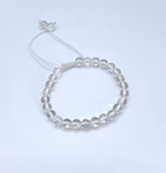 Bracelet Clarté & Énergie - Ajustable en Cristal de Roche - Univers Tibet