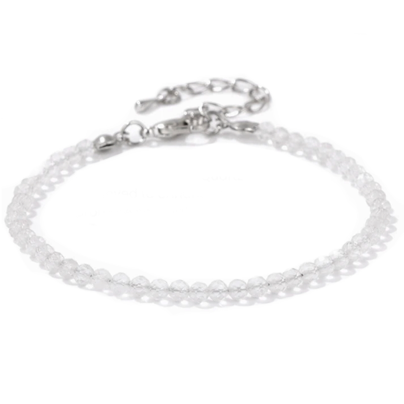 Armband Klarheit und Energie - Facettierter Rosenquarz - Tibetwelt