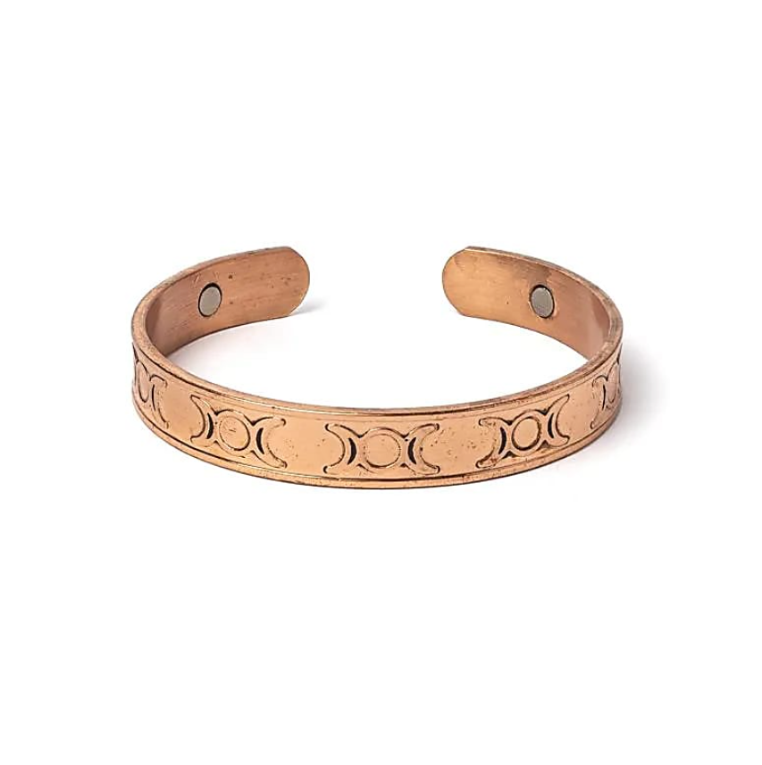 Cuperarmband mit Magnet und Mondzyklus-Design - Tibetwelt