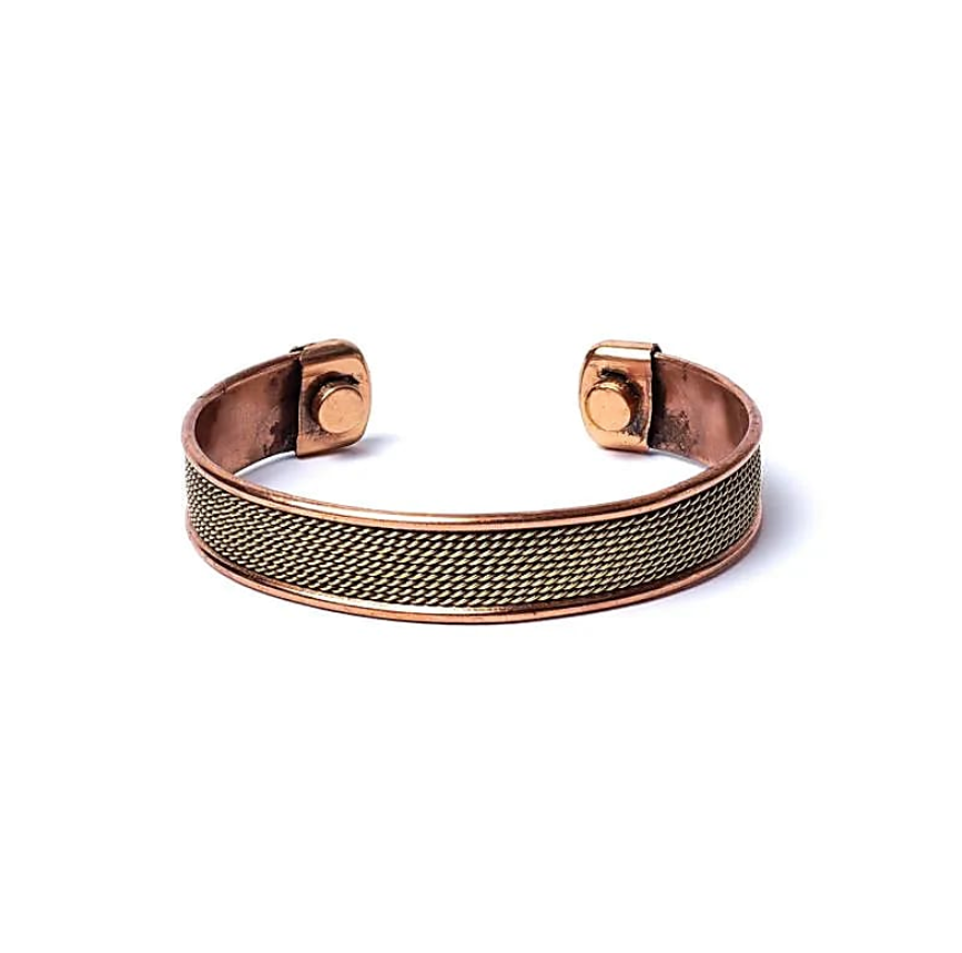 Bracelet Cuivre Motif Corde Magnétique - Univers Tibet